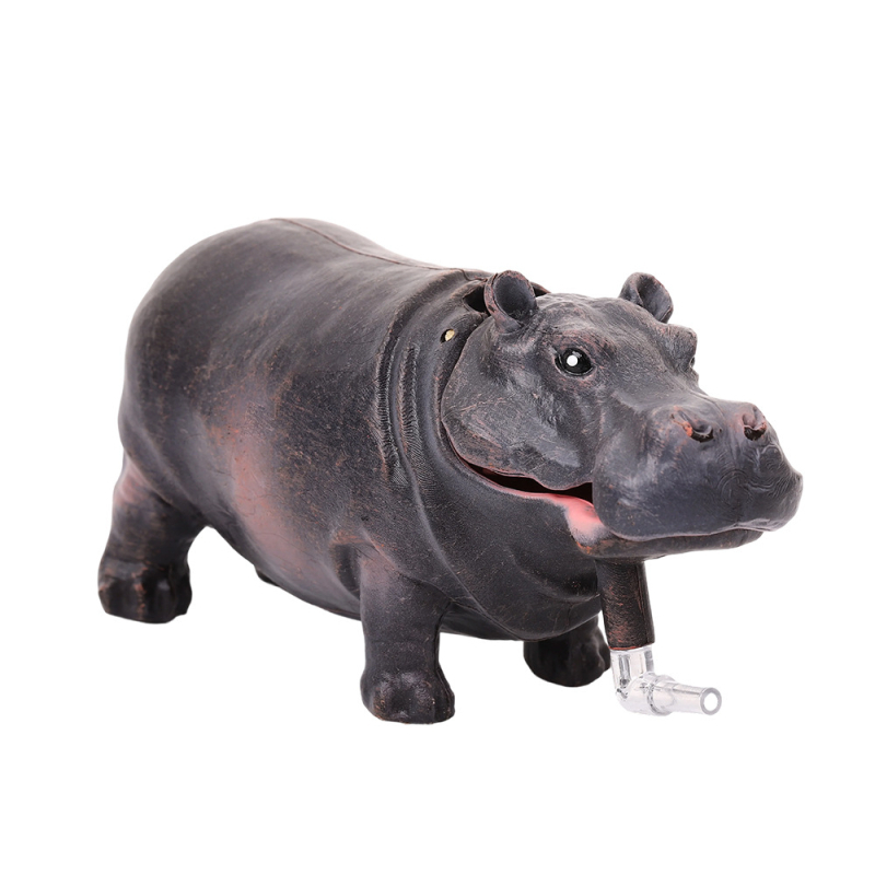 Ukras za akvarij s hipopotamom, PVC materijal, Pudeng marka, krajobrazni postavljanje, poboljšava ekološko okruženje