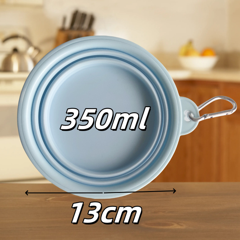 Sklopiva viseća prijenosna posuda za pse i mačke | Kapacitet 1000 ml | Materijal: TPE | Marka: Wasteland