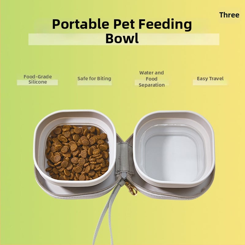 Αναδιπλούμενο μπολ από σιλικόνη για γάτες — φορητό, πτυσσόμενο, για φαγητό και πόσιμο