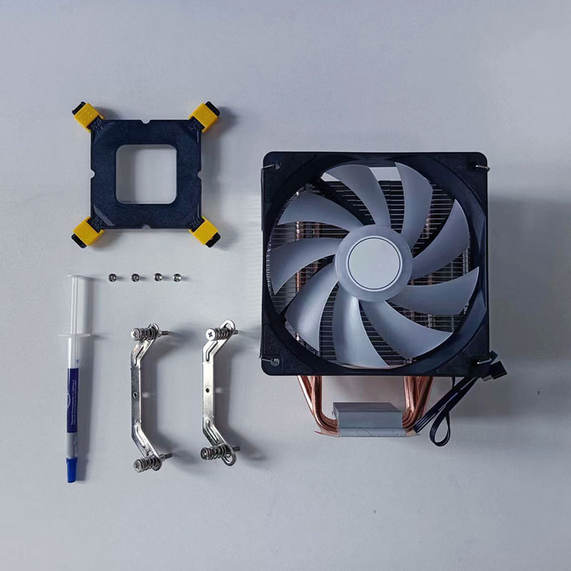 CPU hladnjak s zračnim hlađenjem, 4 toplinska cijevi, bakar-aluminijska konstrukcija, hidraulički ležaj