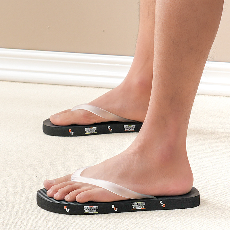 Muške flip-flop papuče za ljeto, opušten stil, s otvorenim prstom, PVC gornji dio, gumeni potplat, za dobnu skupinu 18–40