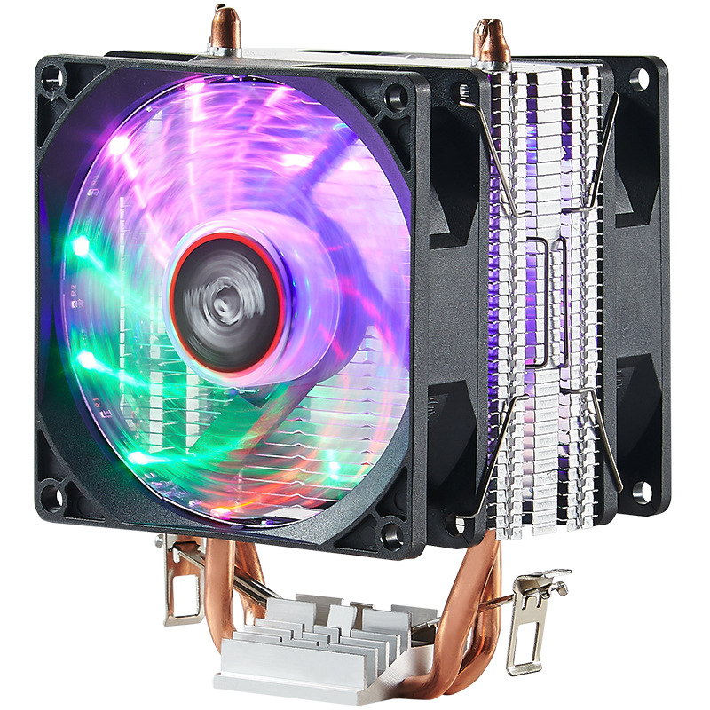 CPU hladnjak, bakreni dvostruki kanali, ležaj s uljem, 1200 RPM, ultra tiho