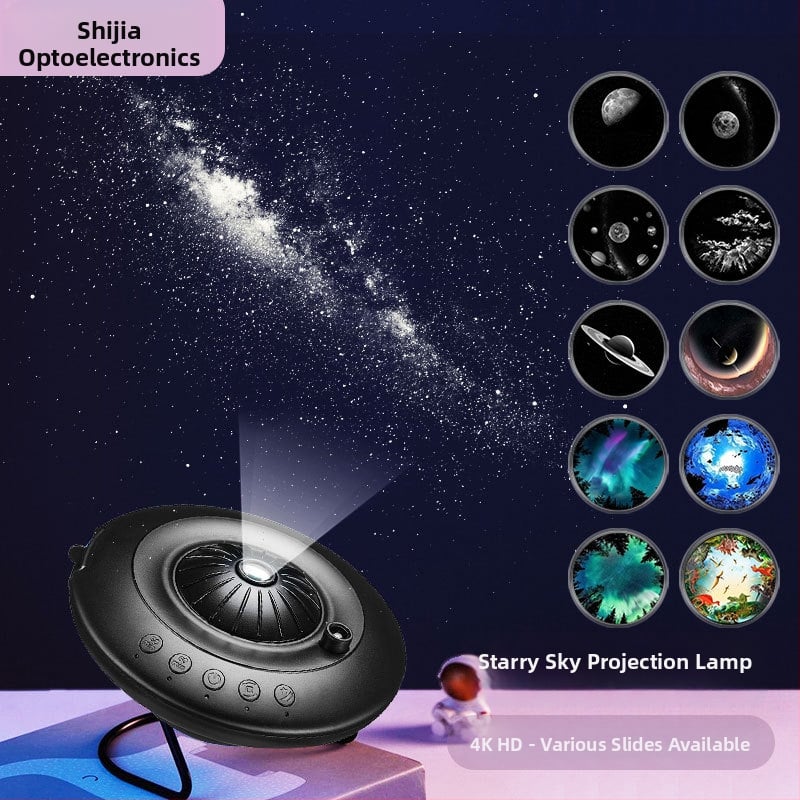 Projektor zvjezdane noći s dizajnom letećeg tanjura, ugrađena litijska baterija, ručna kontrola, Taiwan instalacija