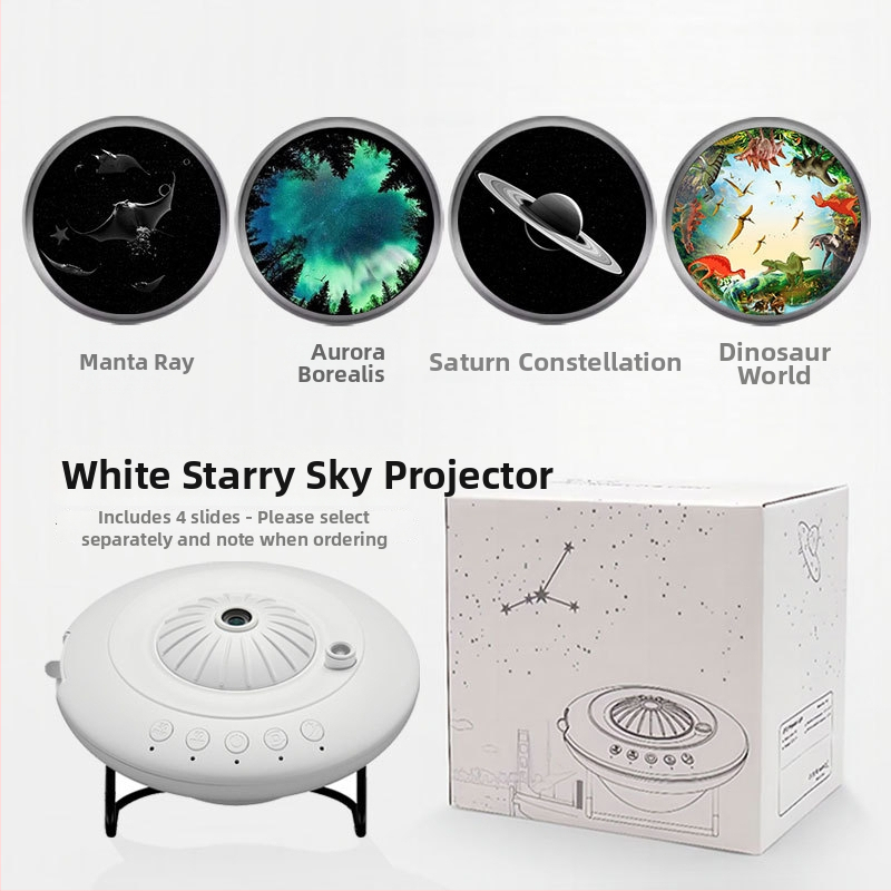 Projektor zvjezdane noći s dizajnom letećeg tanjura, ugrađena litijska baterija, ručna kontrola, Taiwan instalacija