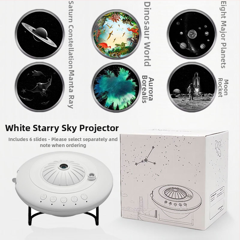 Projektor zvjezdane noći s dizajnom letećeg tanjura, ugrađena litijska baterija, ručna kontrola, Taiwan instalacija