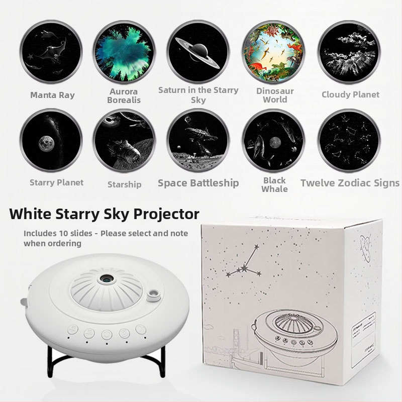 Projektor zvjezdane noći s dizajnom letećeg tanjura, ugrađena litijska baterija, ručna kontrola, Taiwan instalacija