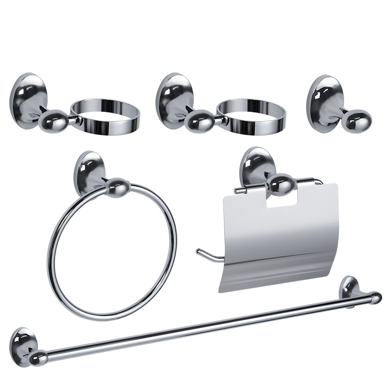 Šestodijelni set kupaonskog pribora, cinkova legura, elektroplatiranje, stil Light Luxury, brend Walt