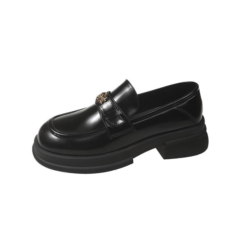Ženski loafer Camellia s debelom potplatom – Slip-on, niski potpet, gornji dio od umjetnoga pliša, podstava od mikrovlakne kože, potplat od TPR