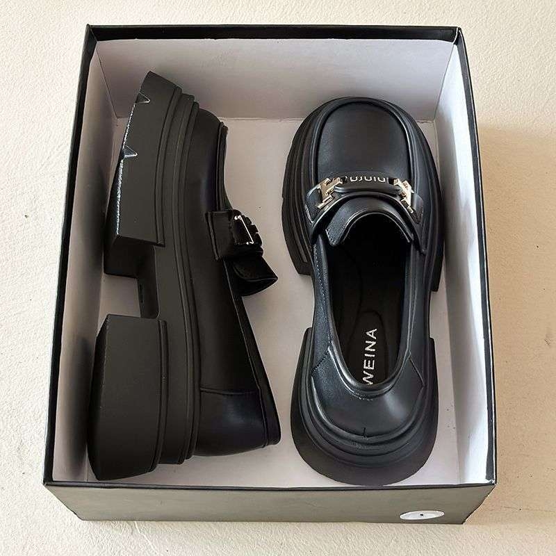 Ženske Mary Jane cipele s debelim potplatom, okruglim vrhom, gornji dio od mikrovlaknastog kože, slip-on, korejski stil