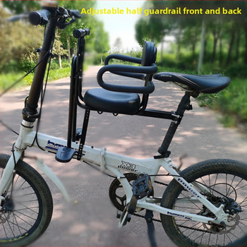 Detské predné sedadlo na bicykel, univerzálna kompatibilita s horskými a skladacími bicyklami; kovový rám, model 089, značka Aijiamei