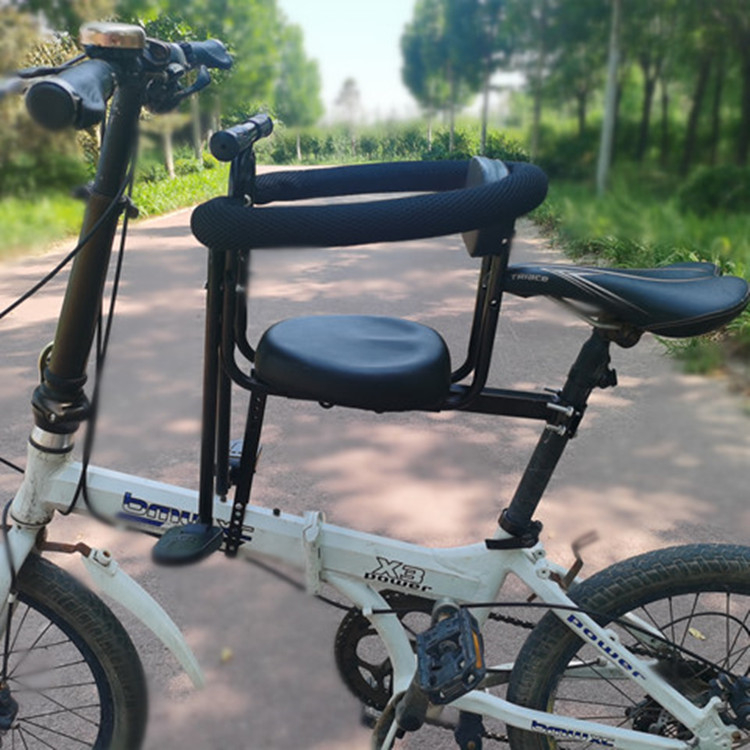 Șezut frontal pentru bicicletă pentru copii, universal, compatibil cu biciclete de munte și cele pliabile; cadru metalic, modelul 089, marca Aijiamei