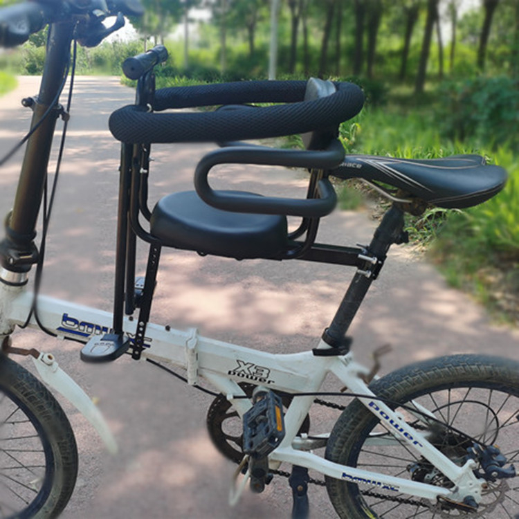 Șezut frontal pentru bicicletă pentru copii, universal, compatibil cu biciclete de munte și cele pliabile; cadru metalic, modelul 089, marca Aijiamei