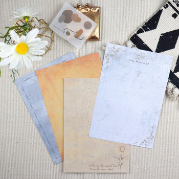 Европейски стил ретро комплект за писане с листове без линии и пликове, модел 010, стил: плик, подходящ като подарък за домакинство на съученик през Коледа