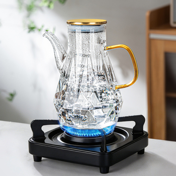 Staklena boca za ulje s izljevom u obliku orlovog kljuna, bez kapanja, mjerna skala, moderni minimalistički stil