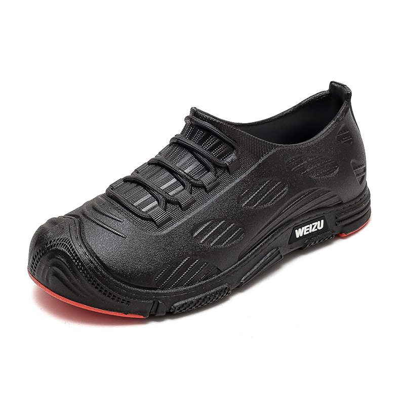 Ghete de ploaie unisex impermeabile, vamp plastic și talpă plastic, căptușite PU și branț PU, pentru toate anotimpurile