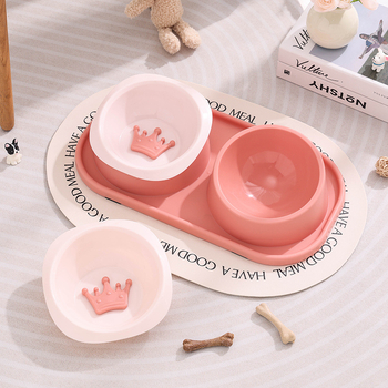 Διπλό μπολ για γάτες με κλίση 15°, κατά των μυρμηγκιών, αντιολισθητικό, αντιδιαρροϊκό, Υλικό PP