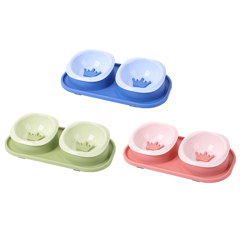 Διπλό μπολ για γάτες με κλίση 15°, κατά των μυρμηγκιών, αντιολισθητικό, αντιδιαρροϊκό, Υλικό PP