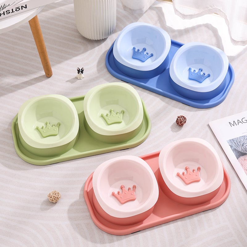 Διπλό μπολ για γάτες με κλίση 15°, κατά των μυρμηγκιών, αντιολισθητικό, αντιδιαρροϊκό, Υλικό PP