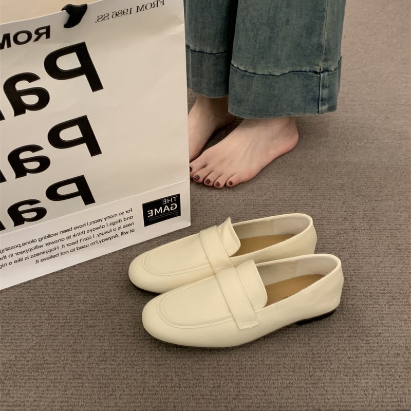 Ploške cipele Slip-On, gornji dio od umjetnog pliša, gumena podstava, niski potpetica, korejski stil (Kritične specifikacije: Slip-On; umjetni pliš; gumena podstava; niski potpetica; korejski stil)