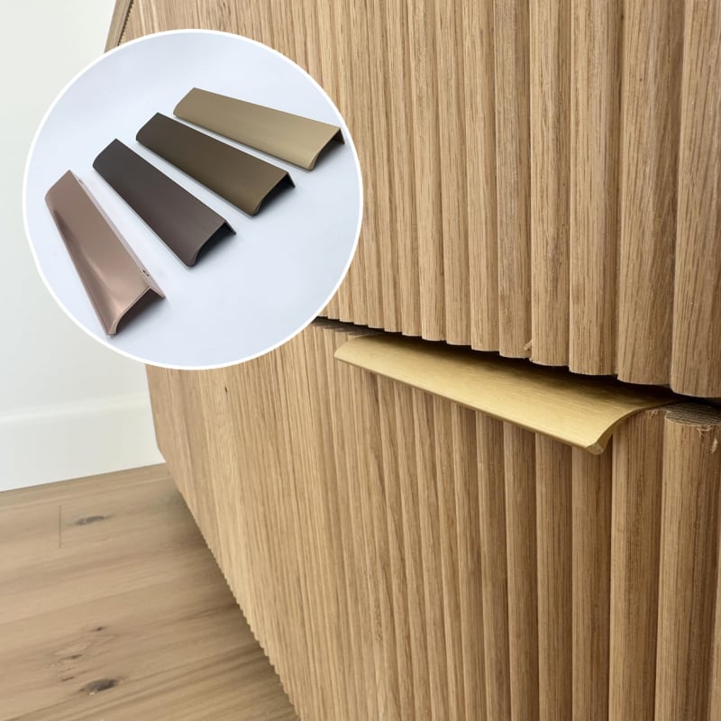 L0060 Skrivena ručka za ormariće i ladice — aluminijska legura, oksidacijski završetak, moderni minimalistički stil