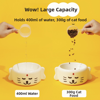 Κεραμικό μπολ για γάτες από την Purlab/Pupu Laboratory — 8 τεμάχια σε συσκευασία, εξοπλισμός σίτισης κατοικίδιων