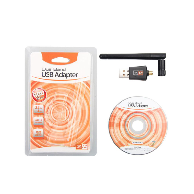 Card USB de rețea wireless dual-band, 600 Mbps, interfață USB, IEEE 802.11b/g/n