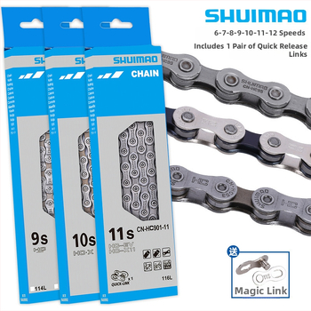 Reťaz na bicykel pre 8–12 rýchlostí; vysokouhlíková oceľ; krok 12,7; dĺžka 116L/126L