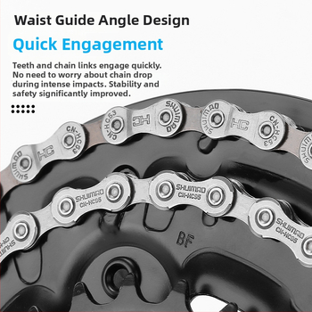 Reťaz na bicykel pre 8–12 rýchlostí; vysokouhlíková oceľ; krok 12,7; dĺžka 116L/126L