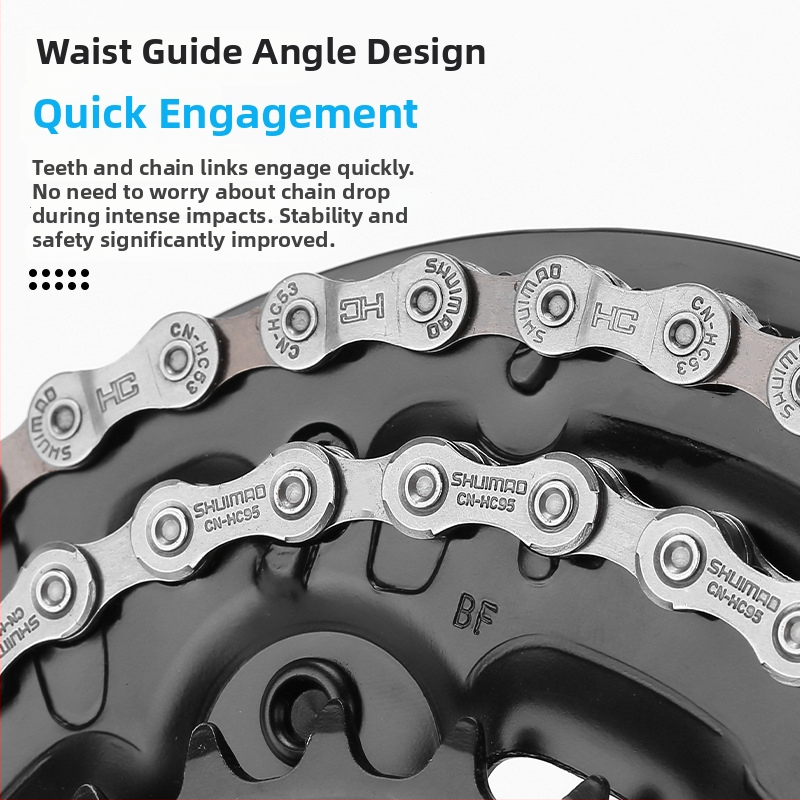 Reťaz na bicykel pre 8–12 rýchlostí; vysokouhlíková oceľ; krok 12,7; dĺžka 116L/126L