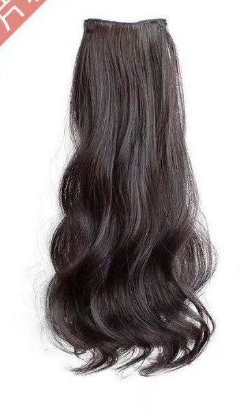 Trostruki produžni dodatak kosi – vlakna otporna na visoku temperaturu, velike valovi, pahuljast izgled, nevidljivo pričvršćivanje