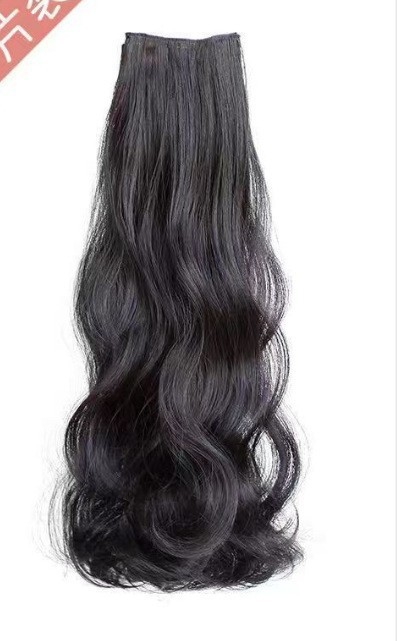 Trostruki produžni dodatak kosi – vlakna otporna na visoku temperaturu, velike valovi, pahuljast izgled, nevidljivo pričvršćivanje