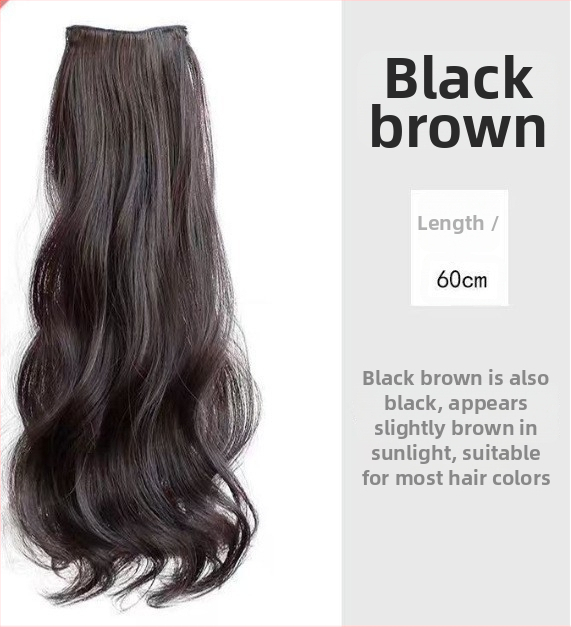 Trostruki produžni dodatak kosi – vlakna otporna na visoku temperaturu, velike valovi, pahuljast izgled, nevidljivo pričvršćivanje