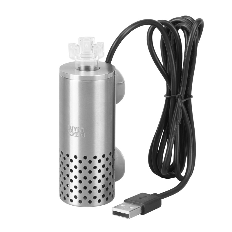 WYIN Električni uklanjivač masnih filmova za akvarij – nehrđajući čelik, USB napajanje, usisna čašica, 210 g