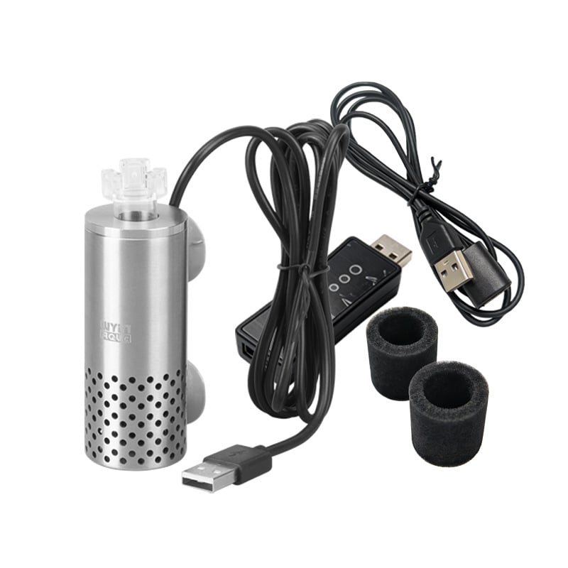 WYIN Električni uklanjivač masnih filmova za akvarij – nehrđajući čelik, USB napajanje, usisna čašica, 210 g
