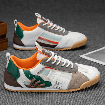 Muške niskoprofilne tenisice, PU gornji dio, gumasti potplat, vezanje, EVA ulošak, prozračnost