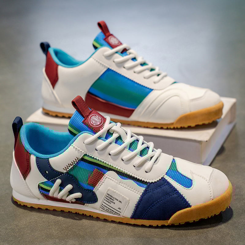 Muške niskoprofilne tenisice, PU gornji dio, gumasti potplat, vezanje, EVA ulošak, prozračnost