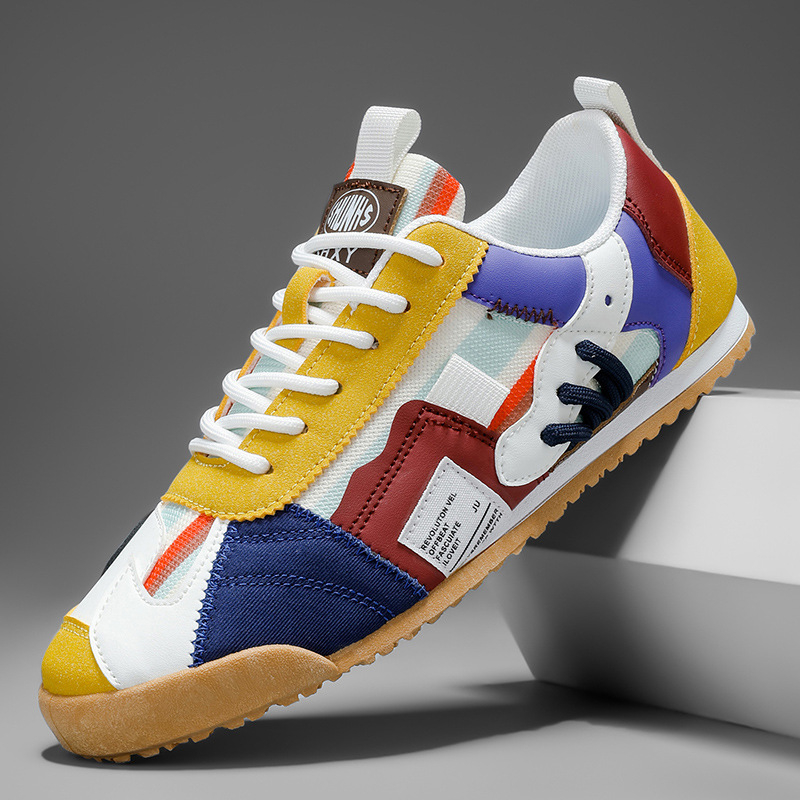 Muške niskoprofilne tenisice, PU gornji dio, gumasti potplat, vezanje, EVA ulošak, prozračnost