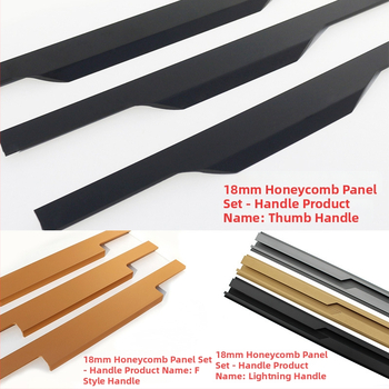 Drška za ormar od aluminijske legure, 18,5 mm, za panel s ćelijskom strukturom, skrivena ugradnja, modernog dizajna