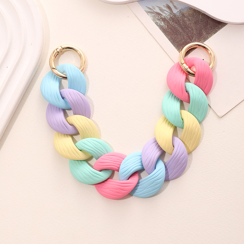 Akrilni lanac za torbice i mobitele – lanac od plastike/smole s pečenim lakom