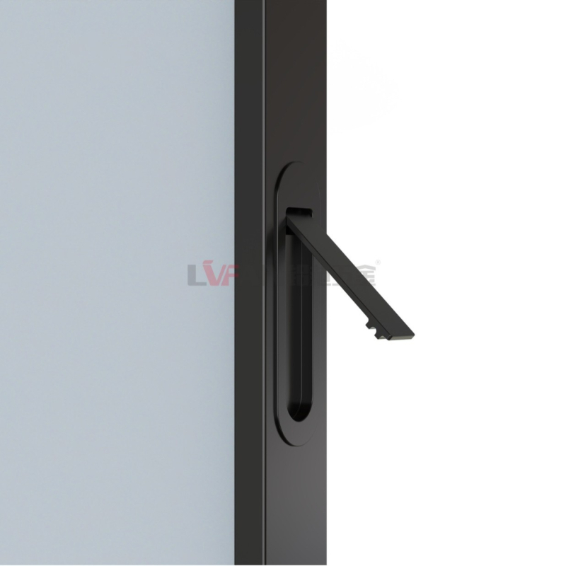 110d Ručka za džepna vrata od aluminijske legure za klizna staklena vrata — minimalistički stil, skrivena ručka, oksidirana površina