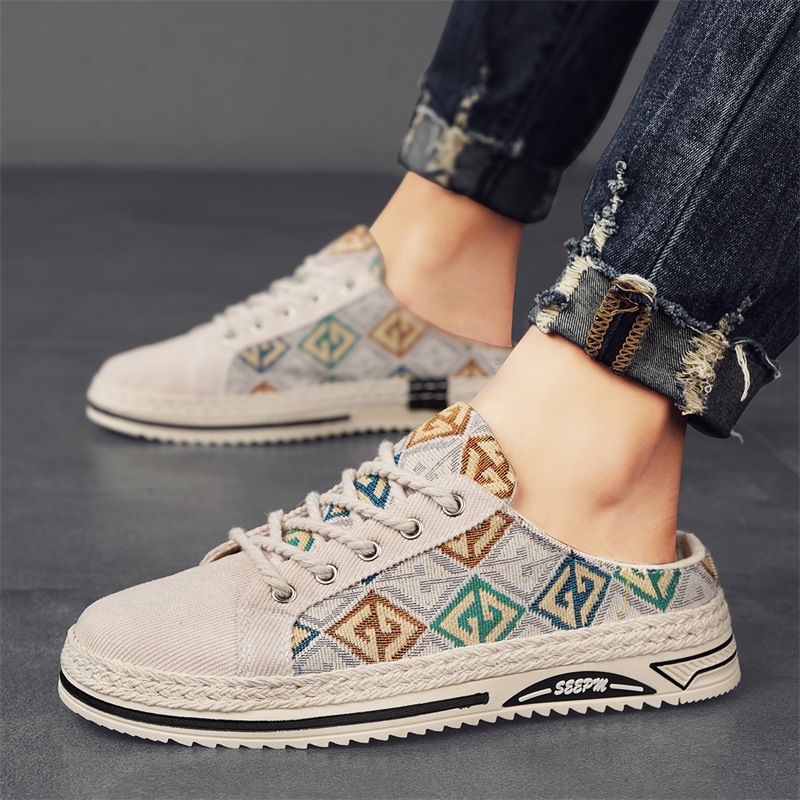 Muške svakodnevne slip-on tenisice, gornji dio od platna, PVC đon, injekcijska potplata