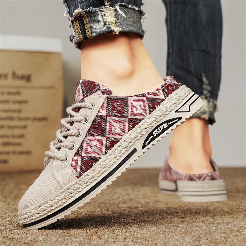 Muške svakodnevne slip-on tenisice, gornji dio od platna, PVC đon, injekcijska potplata