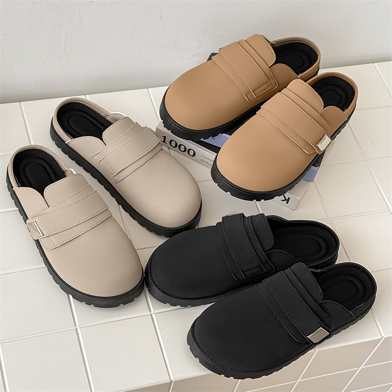 Muške papuče Mango Toe, niski kroj, Slip-On, PVC đon, gornji dio od umjetne kože, reljefna injekcijska konstrukcija, proljeće 2025