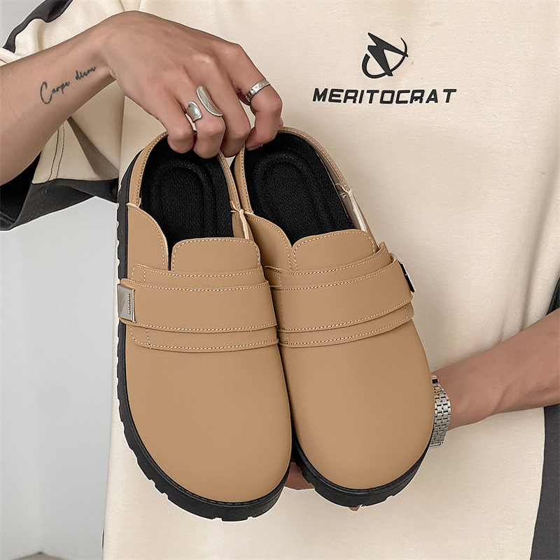 Muške papuče Mango Toe, niski kroj, Slip-On, PVC đon, gornji dio od umjetne kože, reljefna injekcijska konstrukcija, proljeće 2025
