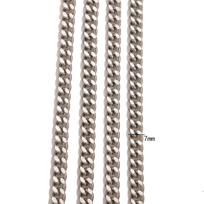 Nehrđajući čelični lanac s tretmanom isticanja — Chenying Jewelry, prilagodljiv