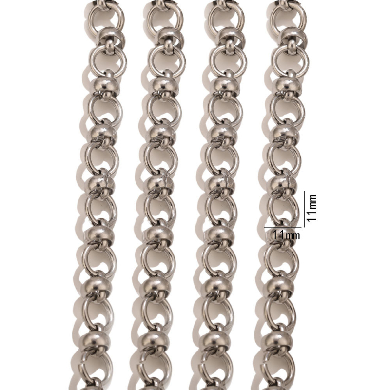 Nehrđajući čelični lanac s tretmanom isticanja — Chenying Jewelry, prilagodljiv