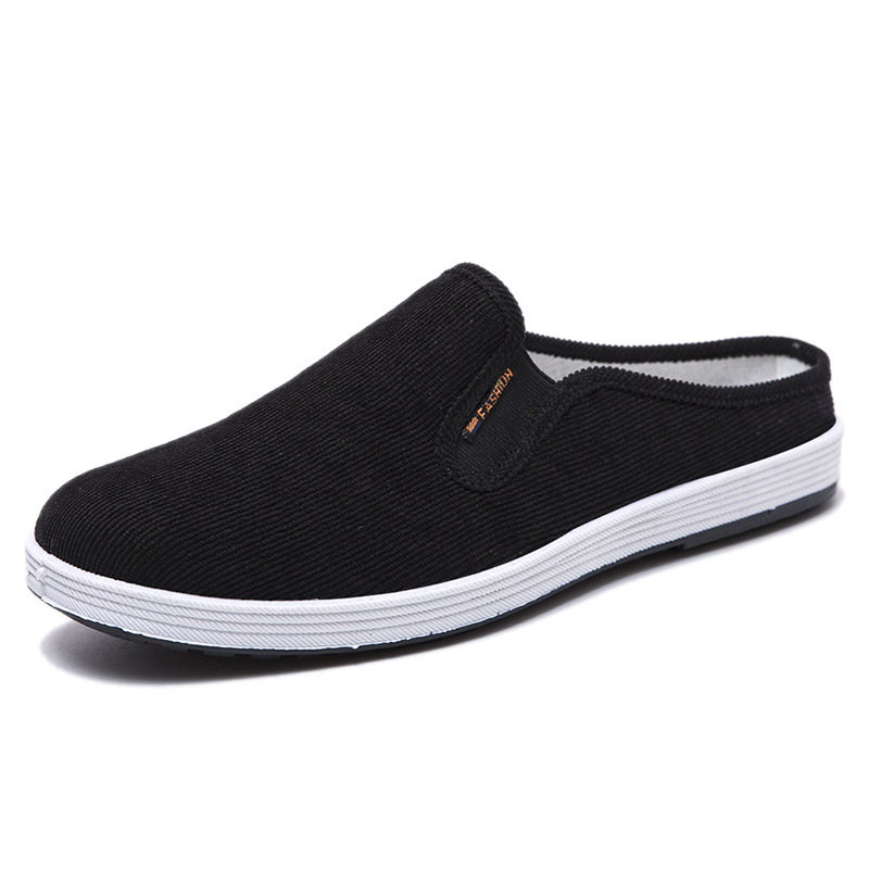 Pantofi casual slip-on din pânză pentru bărbați, fără călcâi, stil lejer, talpă din plastic, tehnologie injectată a talpii