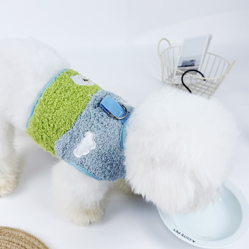 Lesă reglabilă pentru animale de companie și ham din poliester, Garden Chen