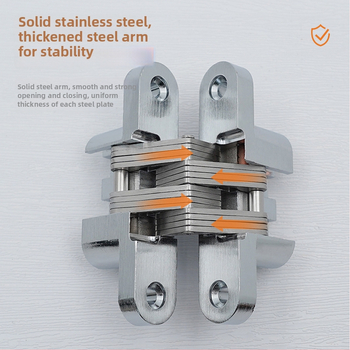 Ajtókeresztpánt, modell 1, csapágyas típus, anyagok: rozsdamentes acél és cink ötvözet, felületkezelés: porfestett felület