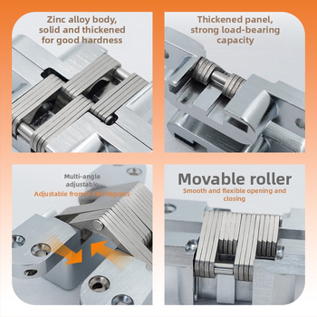 Ajtókeresztpánt, modell 1, csapágyas típus, anyagok: rozsdamentes acél és cink ötvözet, felületkezelés: porfestett felület